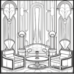 Art Deco Style Living Room Coloring Pages 4