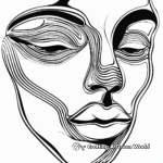 Artistic Abstract Blank Face Coloring Pages 2