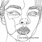 Artistic Abstract Blank Face Coloring Pages 4