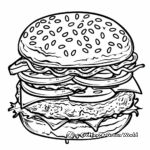 Artistic Abstract Burger Coloring Pages 1
