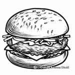 Artistic Abstract Burger Coloring Pages 2