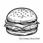 Artistic Abstract Burger Coloring Pages 4