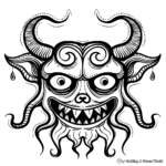 Artistic Abstract Demon Coloring Pages 3