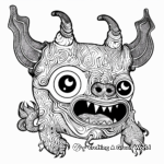 Artistic Abstract Demon Coloring Pages 4