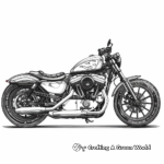 Artistic Abstract Harley Davidson Coloring Pages 3