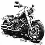 Artistic Abstract Harley Davidson Coloring Pages 4