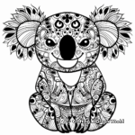 Artistic Abstract Koala Coloring Pages 2