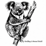 Artistic Abstract Koala Coloring Pages 4