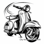 Artistic Abstract Scooter Coloring Pages 2
