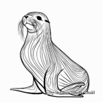 Artistic Abstract Sea Lion Coloring Pages 4
