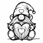 Artistic Abstract Valentine Gnome Coloring Pages 3