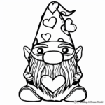 Artistic Abstract Valentine Gnome Coloring Pages 4