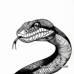 Artistic Black Mamba Coloring Pages 1
