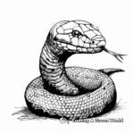 Artistic Black Mamba Coloring Pages 3
