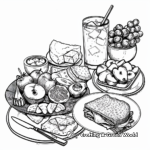 Artistic Breakfast Spread Coloring Pages 2