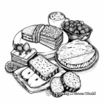 Artistic Breakfast Spread Coloring Pages 3
