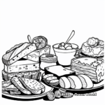 Artistic Breakfast Spread Coloring Pages 4