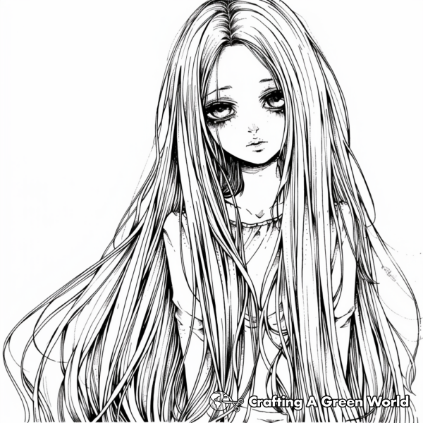 Long Hair Anime Girl Coloring Pages - Free & Printable!