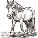 Artistic Dutch Draft Horse Coloring Pages for Artists 1