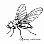 Artistic Fly Coloring Pages for Advanced Coloring 2