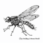 Artistic Fly Coloring Pages for Advanced Coloring 4