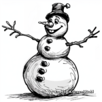 Artistic Frosty the Snowman Abstract Coloring Pages 3