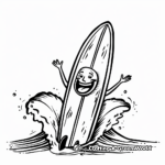 Artistic Funboard Surfboard Coloring Pages 3
