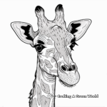 Artistic Giraffe Portrait Coloring Pages 4