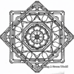 Artistic Hexagon-Based Geometric Mandala Coloring Pages 2