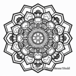Artistic Hexagon-Based Geometric Mandala Coloring Pages 3