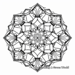 Artistic Hexagon-Based Geometric Mandala Coloring Pages 4