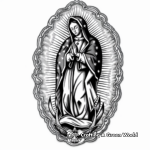 Artistic Interpretation Our Lady of Guadalupe Coloring Pages 1