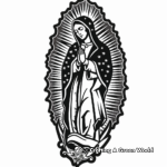Artistic Interpretation Our Lady of Guadalupe Coloring Pages 2