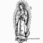 Artistic Interpretation Our Lady of Guadalupe Coloring Pages 3