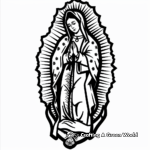 Artistic Interpretation Our Lady of Guadalupe Coloring Pages 4