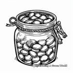 Artistic Jellybean Jar Coloring Pages 1