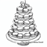 Artistic Macaroon Tower Cake Coloring Page 2