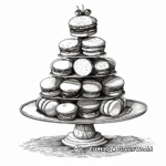 Artistic Macaroon Tower Cake Coloring Page 3