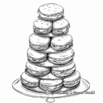 Artistic Macaroon Tower Cake Coloring Page 4
