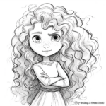 Artistic Merida Hair Coloring Pages 3