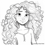 Artistic Merida Hair Coloring Pages 4