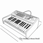 Artistic Midi Keyboard Coloring Pages 4