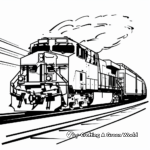 Artistic Vintage Freight Train Coloring Pages 4