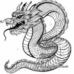 Asian Dragon Sea Serpent Coloring Pages 1