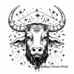 Astrological Taurus Coloring Sheets 2