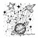 Astronomy-Inspired Constellation Star Coloring Pages 1