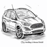 Athletic Ford Escape SUV Coloring Pages 2