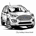 Athletic Ford Escape SUV Coloring Pages 3