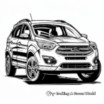 Athletic Ford Escape SUV Coloring Pages 4