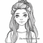 Attractive Ash-Brown Hair Coloring Pages 1